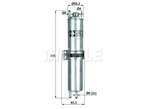 KNECHT KLH 12 kuro filtras 
 Techninės priežiūros dalys -> Papildomas remontas
13327503413, 16126750475, 6750475