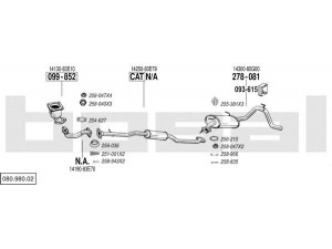 BOSAL 080.980.02 išmetimo sistema 
 Išmetimo sistema -> Išmetimo sistema, visa