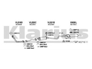 KLARIUS 390353U išmetimo sistema 
 Išmetimo sistema -> Išmetimo sistema, visa