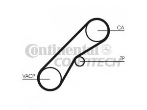 CONTITECH CT857 paskirstymo diržas 
 Techninės priežiūros dalys -> Papildomas remontas
7700860897