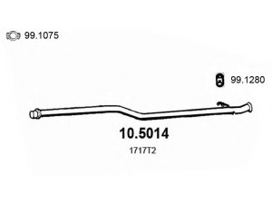 ASSO 10.5014 išleidimo kolektorius 
 Išmetimo sistema -> Išmetimo vamzdžiai
1705ZP, 1706A3, 1717T2