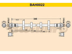 BARUM BAH0022 stabdžių žarnelė 
 Stabdžių sistema -> Stabdžių žarnelės
701 611 701 A, 7D0 611 701 C, 7D0 611 701 E