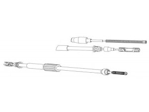 KAWE AU02172 trosas, stovėjimo stabdys 
 Stabdžių sistema -> Valdymo svirtys/trosai
8Z0609721G