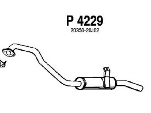 FENNO P4229 galinis duslintuvas 
 Išmetimo sistema -> Duslintuvas
20350-20J02