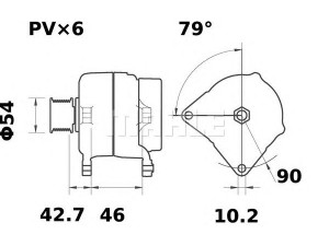 MAHLE ORIGINAL MG 66 kintamosios srovės generatorius 
 Elektros įranga -> Kint. sr. generatorius/dalys -> Kintamosios srovės generatorius
5702 A6, 5702 A7, 5702 AC, 5702 AL