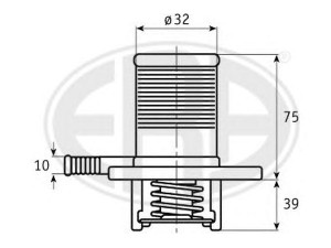 ERA 350096 termostatas, aušinimo skystis 
 Aušinimo sistema -> Termostatas/tarpiklis -> Thermostat
77 00 868 980