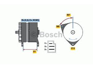 BOSCH 0 120 489 090 kintamosios srovės generatorius 
 Elektros įranga -> Kint. sr. generatorius/dalys -> Kintamosios srovės generatorius