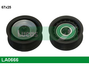 LUCAS ENGINE DRIVE LA0666 kreipiantysis skriemulys, V formos rumbuotas diržas 
 Diržinė pavara -> V formos rumbuotas diržas/komplektas -> Laisvasis/kreipiamasis skriemulys