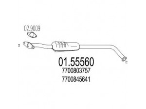 MTS 01.55560 vidurinis duslintuvas 
 Išmetimo sistema -> Duslintuvas
7700803757, 7700844883, 7700845641