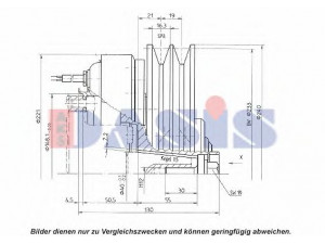 AKS DASIS 851188N magnetinė sankaba, oro kondicionieriaus kompresorius