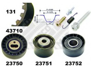 MAPCO 23710 paskirstymo diržo komplektas 
 Techninės priežiūros dalys -> Papildomas remontas