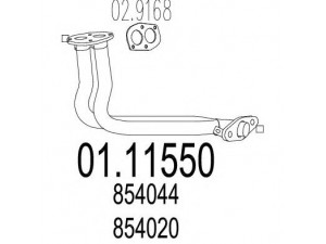 MTS 01.11550 išleidimo kolektorius 
 Išmetimo sistema -> Išmetimo vamzdžiai
854020, 854044