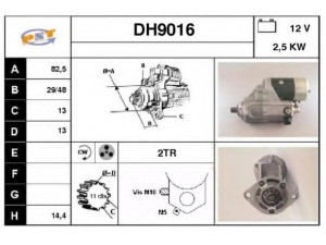SNRA DH9016 starteris
2810046030, 2810047050, 2810087601
