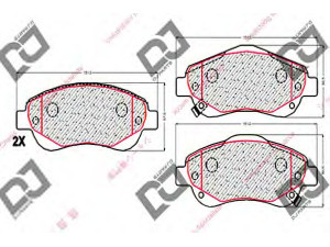 DJ PARTS BP1771 stabdžių trinkelių rinkinys, diskinis stabdys 
 Techninės priežiūros dalys -> Papildomas remontas
45022-SWW-G01, 45022SWWG01