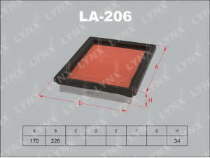 LYNXauto LA-206 oro filtras 
 Techninės priežiūros dalys -> Techninės priežiūros intervalai
1N02-13-Z40, 1N06-13-Z40, 16546-1HC2A