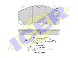 ICER 151858-228 stabdžių trinkelių rinkinys, diskinis stabdys
299 5552, 254625