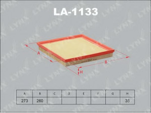LYNXauto LA-1133 oro filtras 
 Filtrai -> Oro filtras
13 71 7 571 345, 13 71 7 571 355