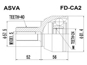 ASVA FD-CA2 jungčių komplektas, kardaninis velenas 
 Ratų pavara -> Sujungimai/komplektas
1481213, 1459743, 1459740