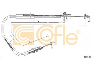 COFLE 1253.16 akceleratoriaus trosas 
 Kuro mišinio formavimas -> Karbiuratorius, sistema -> Valdymo sąsajos/amortizatorius/kameros
7706323, 7748536