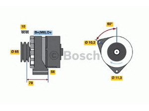 BOSCH 0 986 034 120 kintamosios srovės generatorius 
 Elektros įranga -> Kint. sr. generatorius/dalys -> Kintamosios srovės generatorius
85 45 741, 85 48 240, 85 86 059