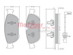 METZGER 1170657 stabdžių trinkelių rinkinys, diskinis stabdys 
 Techninės priežiūros dalys -> Papildomas remontas
4G0 698 151B, 4G0 698 151G, 4H0 698 151D