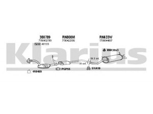 KLARIUS 721058U išmetimo sistema