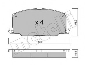 METELLI 22-0067-0 stabdžių trinkelių rinkinys, diskinis stabdys 
 Techninės priežiūros dalys -> Papildomas remontas
04465-32170, 04465-YZZAG, 04491-20680