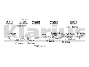 KLARIUS 930292U išmetimo sistema 
 Išmetimo sistema -> Išmetimo sistema, visa