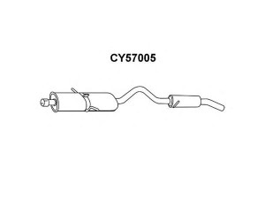 VENEPORTE CY57005 galinis duslintuvas 
 Išmetimo sistema -> Duslintuvas
04809452AA, 04809652AA, 4486620