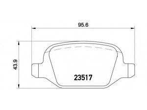 BREMBO P 23 065 stabdžių trinkelių rinkinys, diskinis stabdys 
 Techninės priežiūros dalys -> Papildomas remontas
77362675, 77364920, 77365786, 9949332