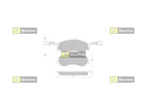 STARLINE BD S848P stabdžių trinkelių rinkinys, diskinis stabdys 
 Techninės priežiūros dalys -> Papildomas remontas
1371402, 1433952, 1553797, 1560014