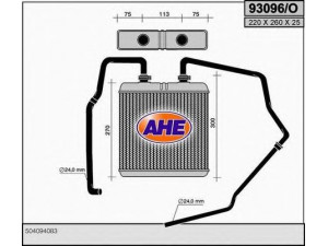 AHE 93096/O šilumokaitis, salono šildymas 
 Šildymas / vėdinimas -> Šilumokaitis
504094083