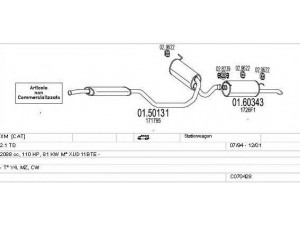 MTS C070428009812 išmetimo sistema 
 Išmetimo sistema -> Išmetimo sistema, visa