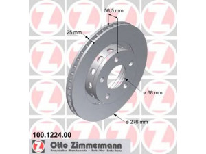 ZIMMERMANN 100.1224.00 stabdžių diskas 
 Stabdžių sistema -> Diskinis stabdys -> Stabdžių diskas
895 615 301 D