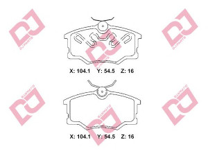 DJ PARTS BP2258 stabdžių trinkelių rinkinys, diskinis stabdys
377698151J, 377698151K, 5X0698151C