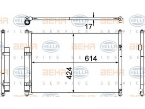 HELLA 8FC 351 304-351 kondensatorius, oro kondicionierius 
 Oro kondicionavimas -> Kondensatorius
95310-64J00