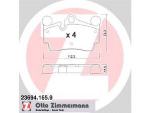ZIMMERMANN 23694.165.9 stabdžių trinkelių rinkinys, diskinis stabdys 
 Techninės priežiūros dalys -> Papildomas remontas
955 352 939 00, 955 352 939 01