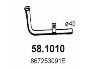 ASSO 58.1010 išleidimo kolektorius 
 Išmetimo sistema -> Išmetimo vamzdžiai
867253091E