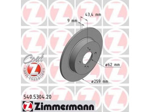 ZIMMERMANN 540.5304.20 stabdžių diskas 
 Stabdžių sistema -> Diskinis stabdys -> Stabdžių diskas
55611-71L01