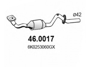ASSO 46.0017 katalizatoriaus keitiklis 
 Išmetimo sistema -> Katalizatoriaus keitiklis
6K0253060GX, 6K0253060GX