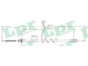 LPR C0294B trosas, stovėjimo stabdys 
 Stabdžių sistema -> Valdymo svirtys/trosai
4331044