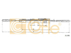 COFLE 11.381 sankabos trosas 
 Dviratė transporto priemonės -> Kabeliai ir tachometro velenaai -> Sankabos trosas
91442340105
