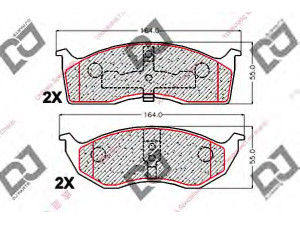 DJ PARTS BP2053 stabdžių trinkelių rinkinys, diskinis stabdys 
 Techninės priežiūros dalys -> Papildomas remontas
4762682, 4773264, 4882107, 5018595AA