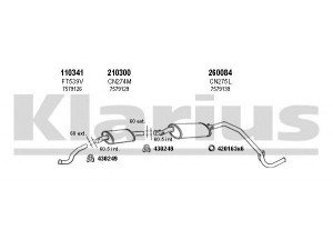 KLARIUS 330185E išmetimo sistema 
 Išmetimo sistema -> Išmetimo sistema, visa