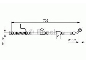 BOSCH 1 987 481 603 stabdžių žarnelė 
 Stabdžių sistema -> Stabdžių žarnelės
58731 39001, 58731 3D000, 58731 39001