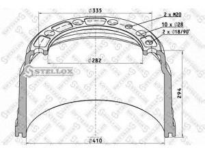 STELLOX 85-00078-SX stabdžių būgnas
1075309, 3171747