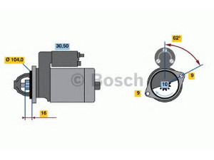 BOSCH 0 001 107 545 starteris 
 Elektros įranga -> Starterio sistema -> Starteris
1R2311001AA, 5R291 1001 AA, 91DA11001AAB