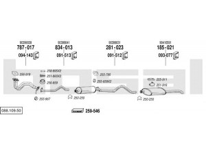 BOSAL 088.109.50 išmetimo sistema 
 Išmetimo sistema -> Išmetimo sistema, visa