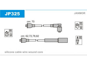 JANMOR JP325 uždegimo laido komplektas 
 Kibirkšties / kaitinamasis uždegimas -> Uždegimo laidai/jungtys
19901-87282, 33705-83X50, 33705-86X50