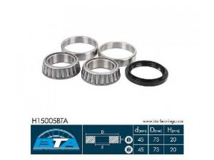 BTA H15005BTA rato guolio komplektas 
 Ašies montavimas/vairavimo mechanizmas/ratai -> Rato stebulė/montavimas -> Rato guolis
MB092749, MB526395, MB932726